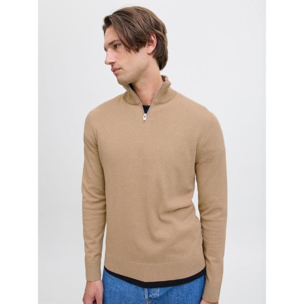 JJ Rebel Callum Knit Half Zip Grey