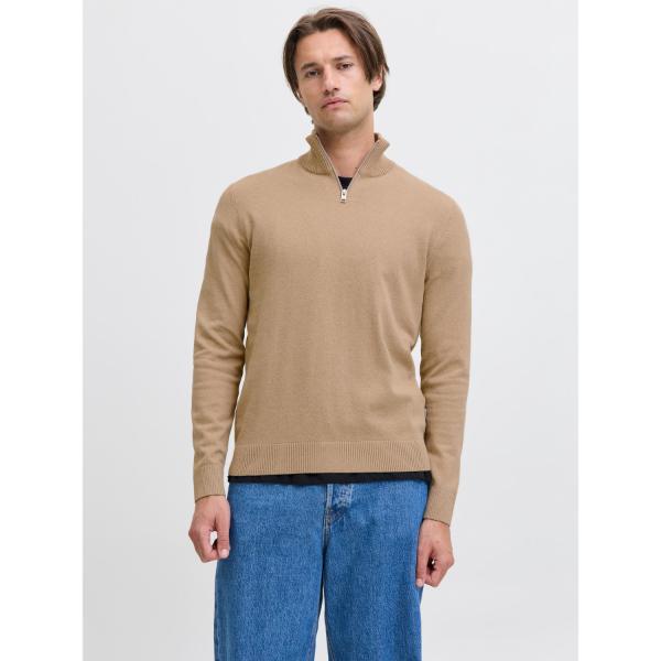 JJ Rebel Callum Knit Half Zip Grey