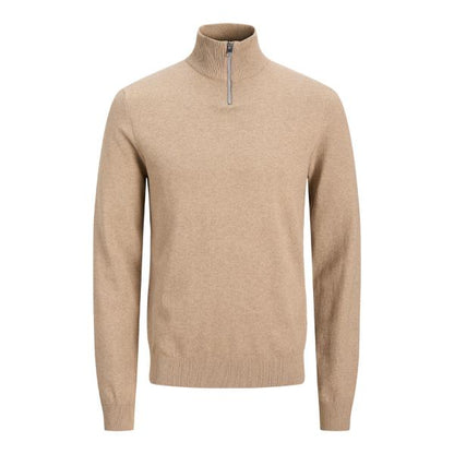 JJ Rebel Callum Knit Half Zip Grey