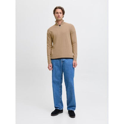 JJ Rebel Callum Knit Half Zip Grey