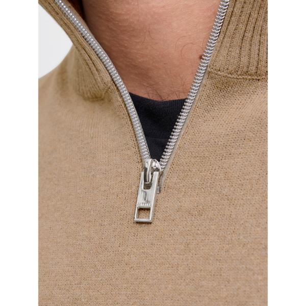 JJ Rebel Callum Knit Half Zip Grey