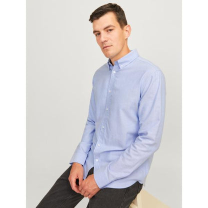JJ Rebel Oscar Mens Regular Fit Long Sleeve Shirt Cashemere Blue