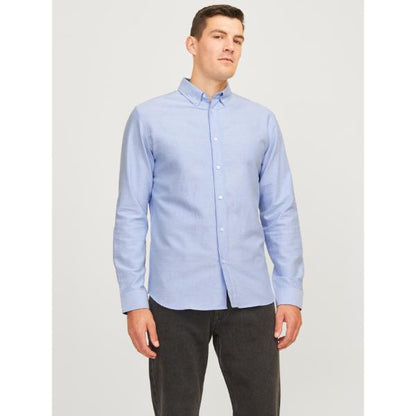 JJ Rebel Oscar Mens Regular Fit Long Sleeve Shirt Cashemere Blue