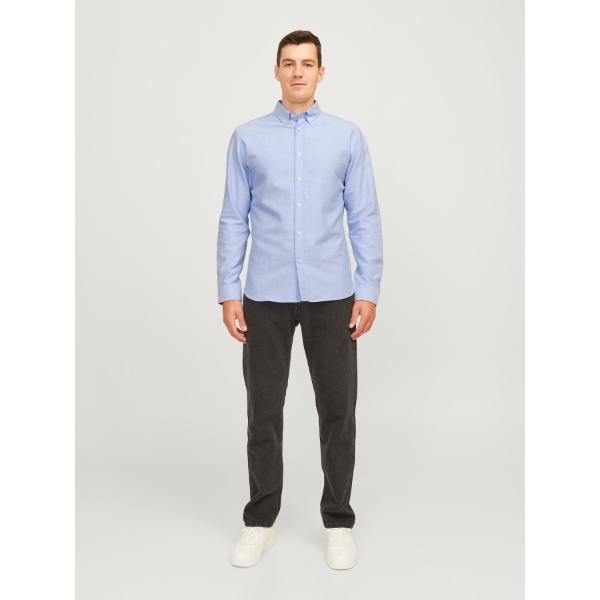 JJ Rebel Oscar Mens Regular Fit Long Sleeve Shirt Cashemere Blue