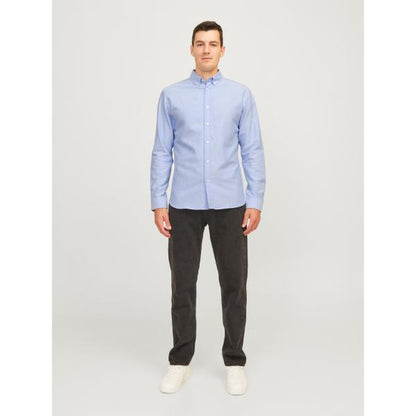 JJ Rebel Oscar Mens Regular Fit Long Sleeve Shirt Cashemere Blue