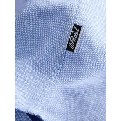 JJ Rebel Oscar Mens Regular Fit Long Sleeve Shirt Cashemere Blue