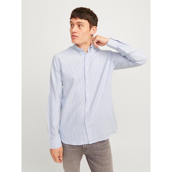 JJ Rebel Oscar Mens Regular Fit Long Sleeve Shirt Infinity White