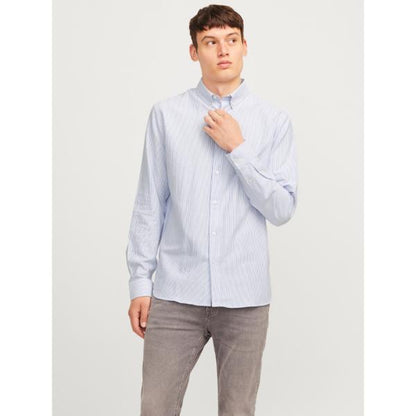 JJ Rebel Oscar Mens Regular Fit Long Sleeve Shirt Infinity White