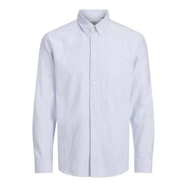 JJ Rebel Oscar Mens Regular Fit Long Sleeve Shirt Infinity White
