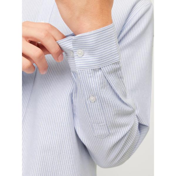 JJ Rebel Oscar Mens Regular Fit Long Sleeve Shirt Infinity White