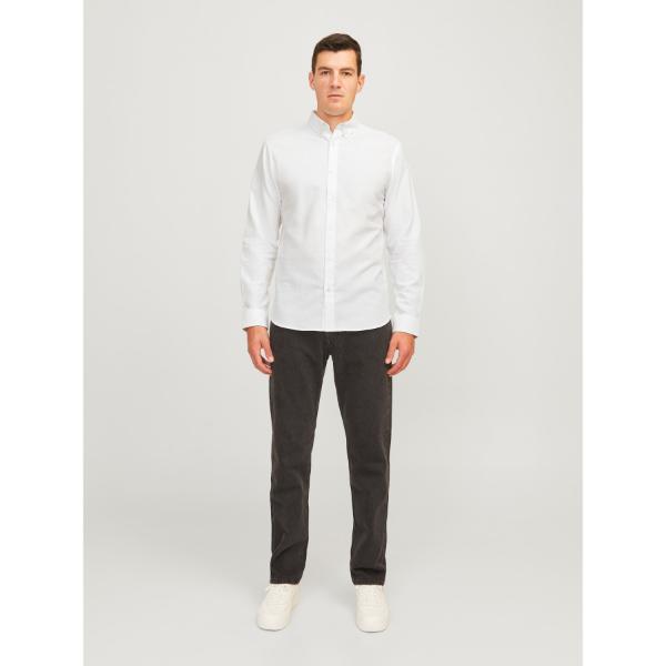 JJ Rebel Oscar Mens Regular Fit Long Sleeve Shirt White