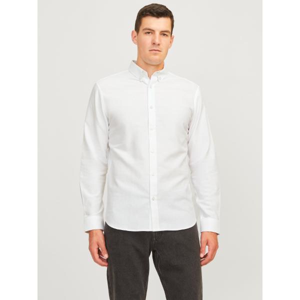 JJ Rebel Oscar Mens Regular Fit Long Sleeve Shirt White