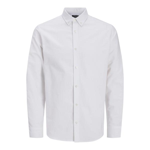 JJ Rebel Oscar Mens Regular Fit Long Sleeve Shirt White