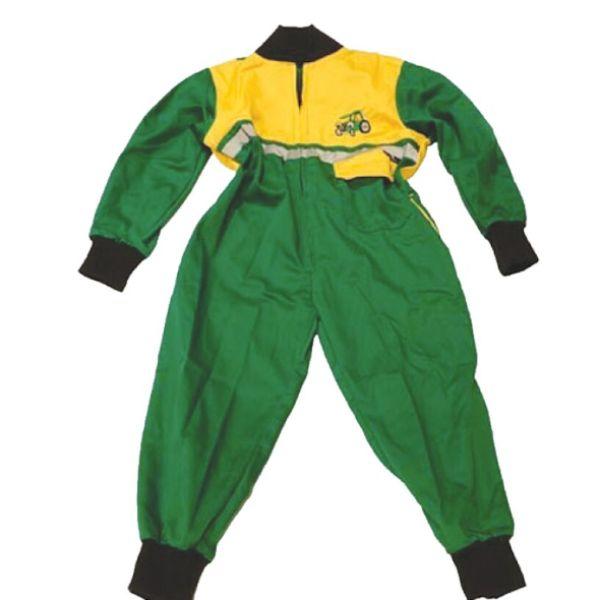 2 Tone Junior Boilersuit Green/Yellow