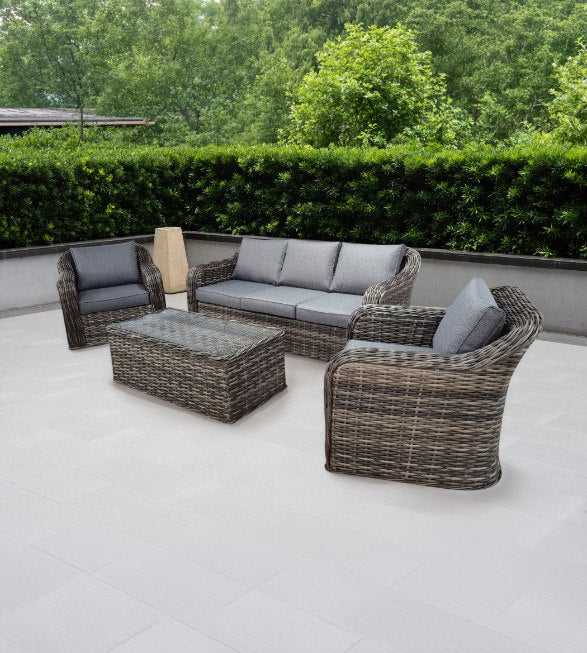 Kaia 4 Piece Rattan Outdoor Furniture Sofa Set With Cover