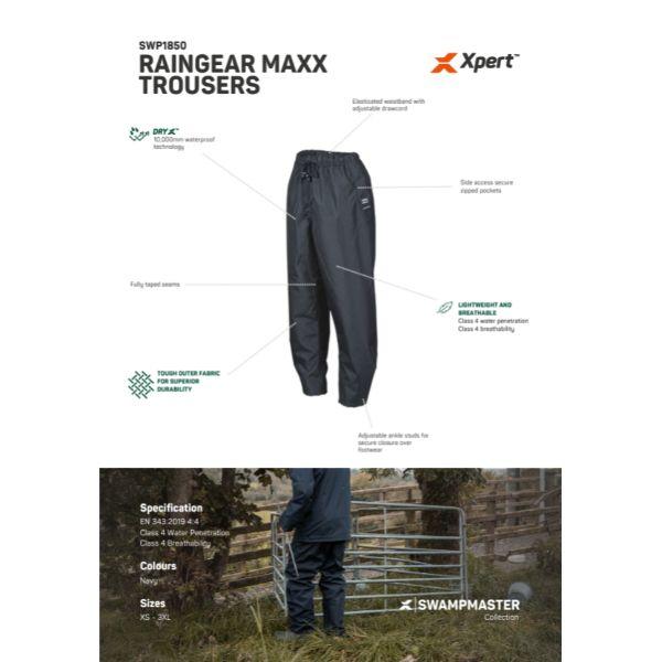 Swampmaster No-Sweat Raingear Maxx Trousers Navy