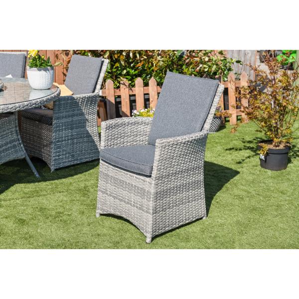 Madrid 6 Seater Rattan Outdoor Furniture Set with Parasol &amp; Cover