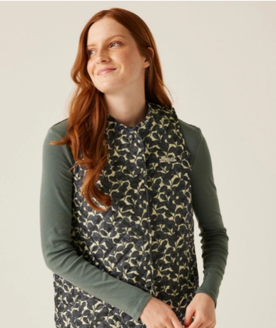 Regatta Orla Kiely Womens Quilted Bodywarmer Birdy Grey