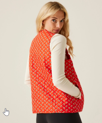 Regatta Orla Kiely Womens Quilted Bodywarmer Clover Red