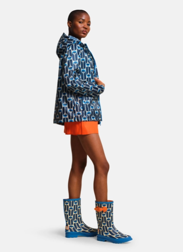 Regatta Orla Kiely Womens Summer Pack It Jacket Navy Tall Flowers