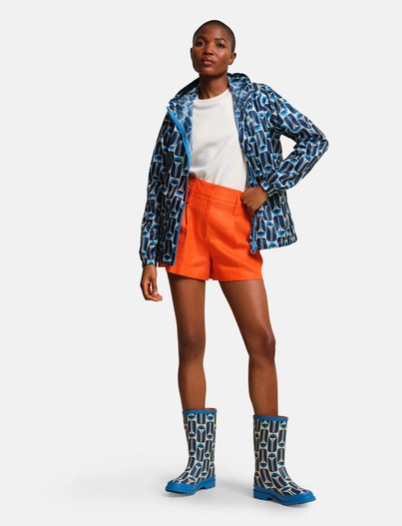 Regatta Orla Kiely Womens Summer Pack It Jacket Navy Tall Flowers