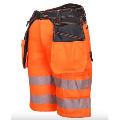 Portwest Pw3 Hi-Vis Holster Shorts Orange/Black