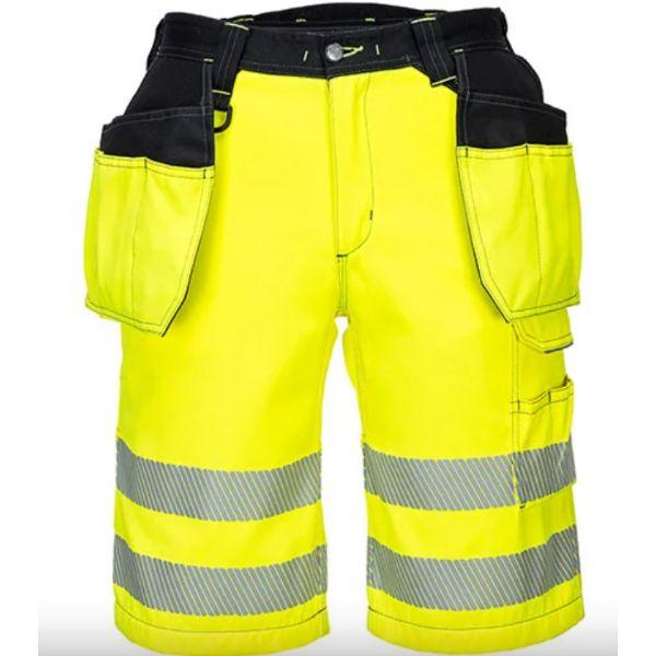 Portwest Pw3 Hi-Vis Holster Shorts Yellow/Black