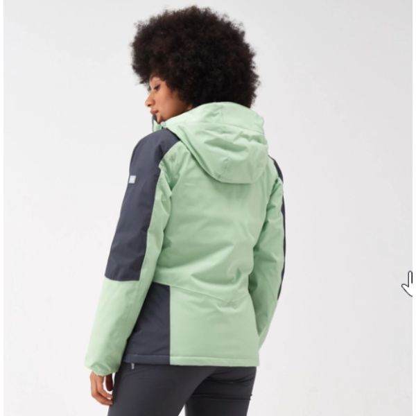 Regatta Wm Highton StrIII Womens Jackets Waterproof Insulated 20 QuiGrn/SlGry AW23