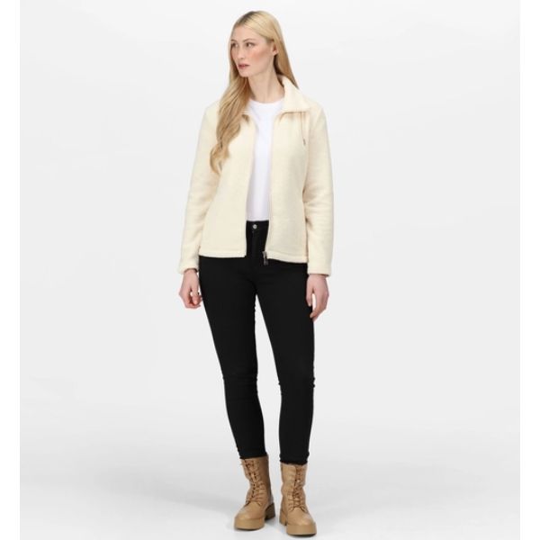 Regatta Kizmit Full Zip Womens Fleece Light Vanilla Fluffy AW23