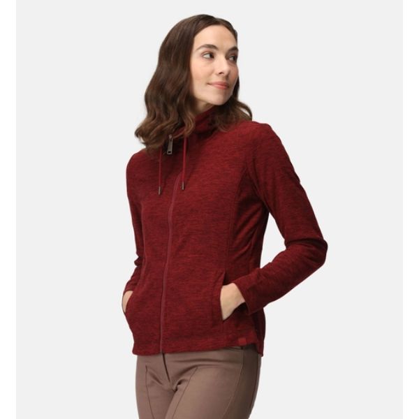 Regatta Kizmit Full Zip Womens Fleece Mineral Red Marl AW23
