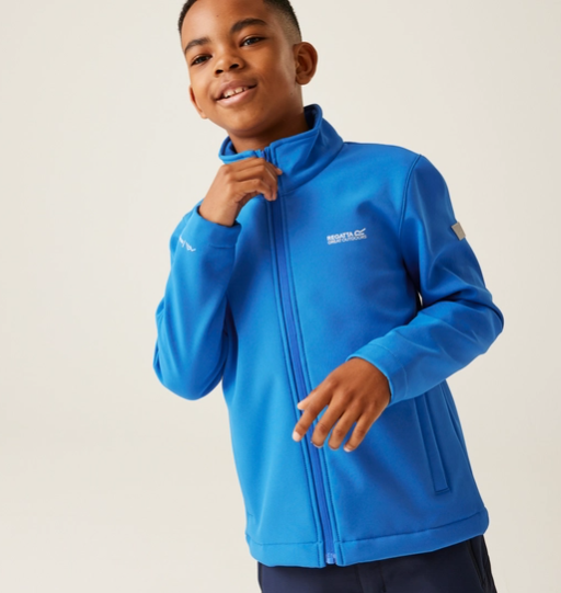 Regatta Junior Cera Kids Softshell Jacket Oxford Blue
