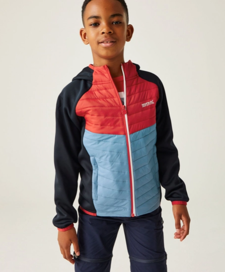 Regatta Kielder HybridVIII Kids Quilted Jacket  Navy/Danger Red
