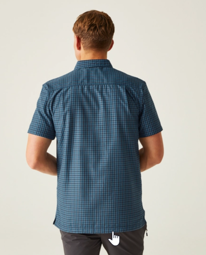 Regatta Kalambo VIII Mens Shirt Coronet Blue/Moonlight Denim Check