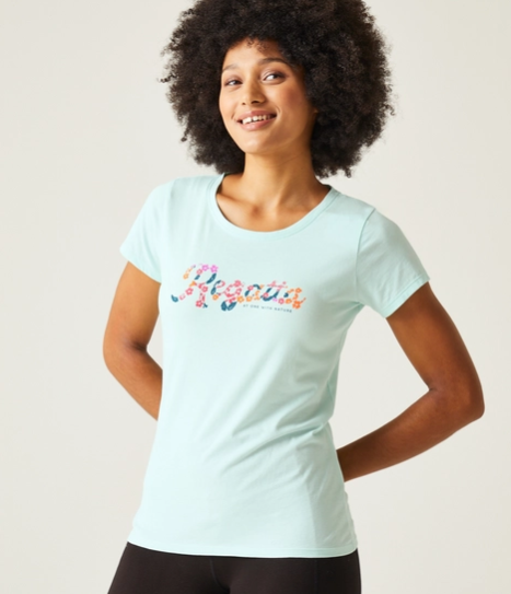 Regatta Breezed IV Womens T-Shirt Bleached Aqua