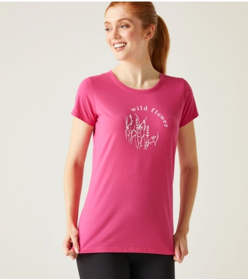 Regatta Breezed IV Womens T-Shirt Flamingo Pink
