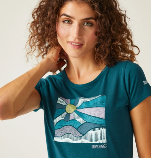 Regatta Breezed IV Womens T-Shirt Moroccan Blue