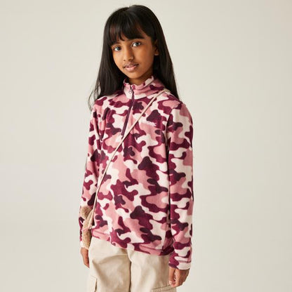 Regatta Hot Shot II Kids Fleece Dusty Rose Camo Print
