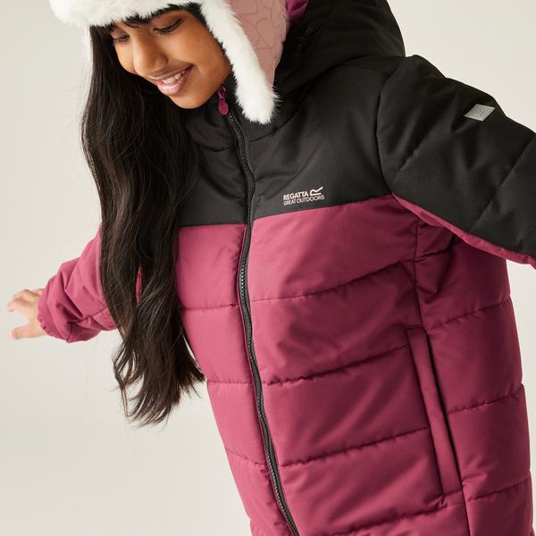 Regatta Lofthouse Kids Jacket Black/Dark Pimento 