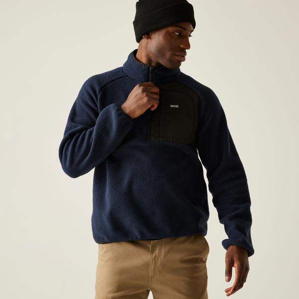 Regatta Frankie Borg Mens Half Zip Navy 