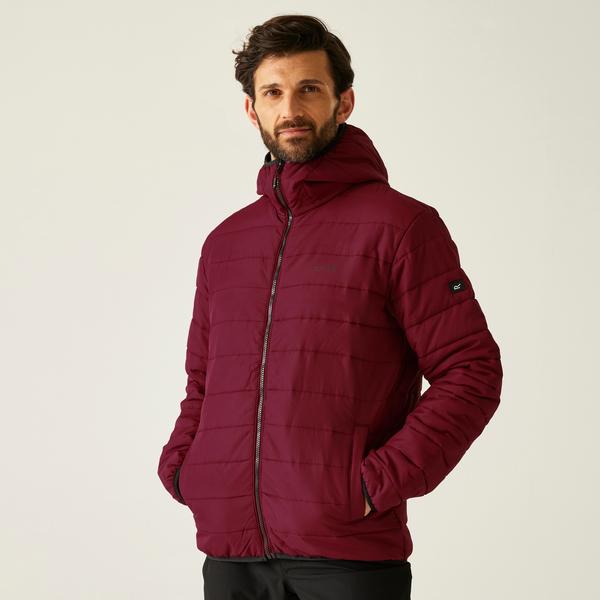 Regatta Helfa Mens Baffled Jacket Dark Maroon