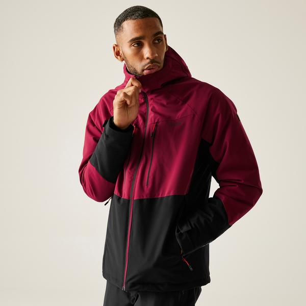 Regatta Highton Mens Stretch Padded Jacket Dark Maroon/Black 