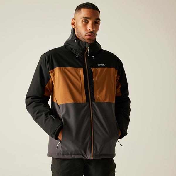 Regatta Maland Mens Insulated Jacket Nut Brown/Black/Ash 