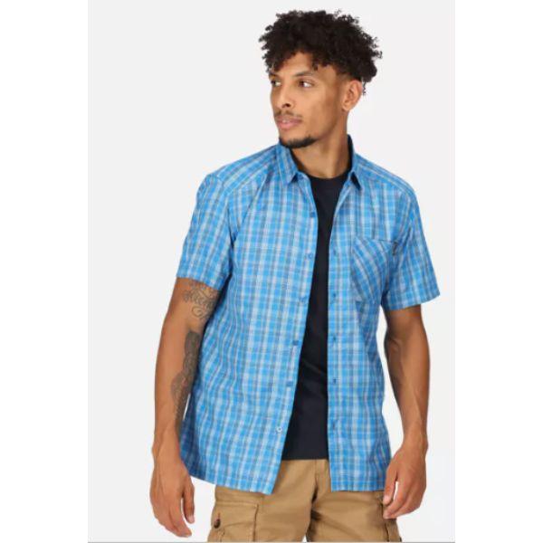 Regatta  Kalambo Vii Mens Shirt Indigo Blue Check