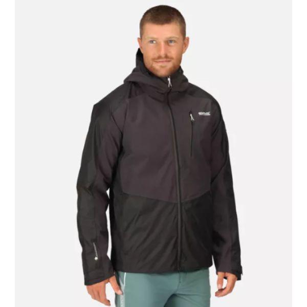 Regatta  Highton Stretch Mens Jacket Waterproof Shell Ash/Black
