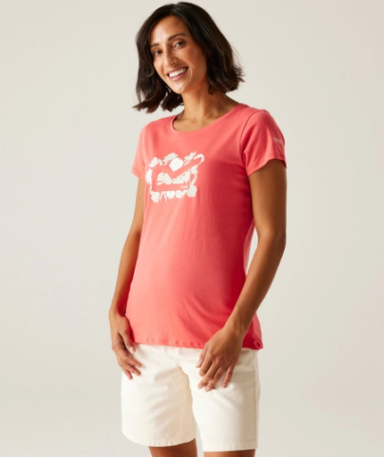 Regatta Breezed V Ladies T-Shirt Peach Bloom