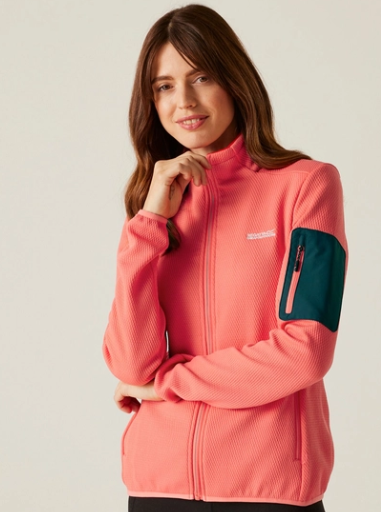 Regatta Aldean Ladies Soft Shell Jacket Peach Bloom Light Vanilla