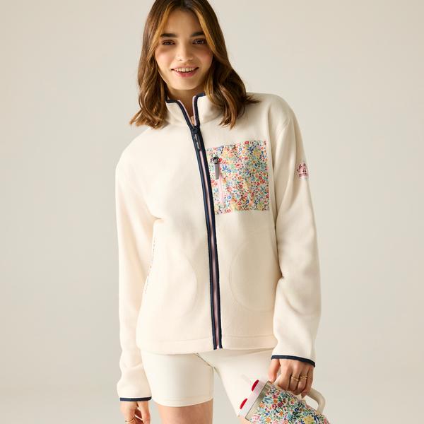 Cath Kidston Ladies Full Zip Fleece Ivory Cream