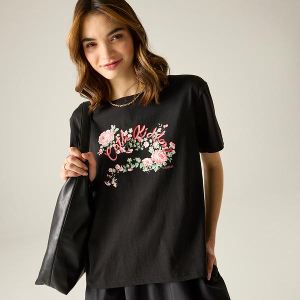 Cath Kidston Ladies Oversized T-Shirt Black