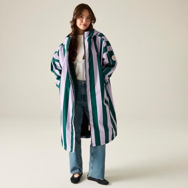 Cath Kidston Changing Robe Lilac &amp; Green Candy Stripe