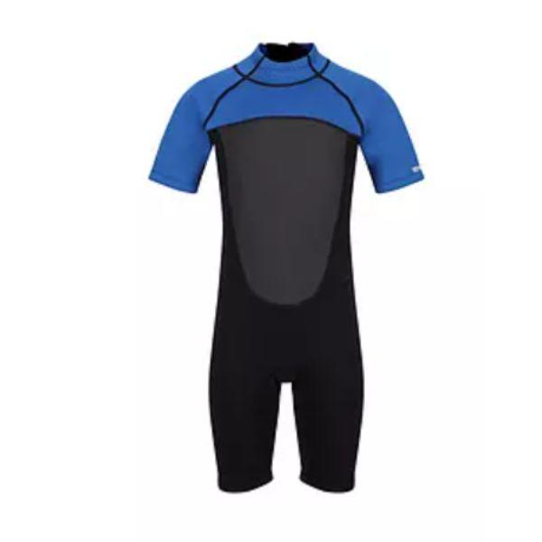Regatta Junior Shorty Wetsuit Black/Nautical Blue